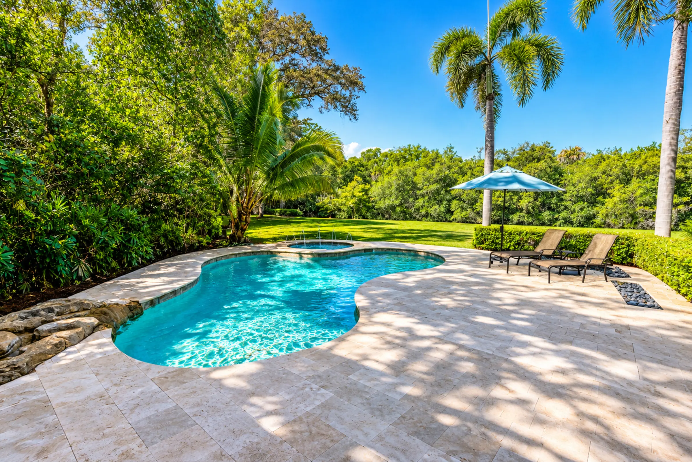 Heated in-ground pool and spa